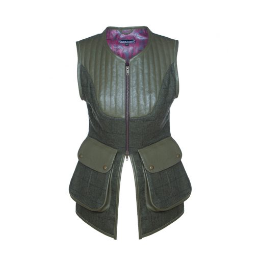 Bella gilet green/green front view
