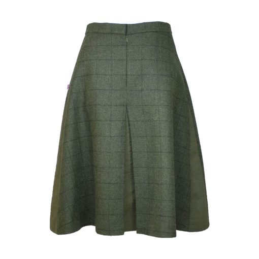 Our Amalia skirt - Green/Green Colour option back view