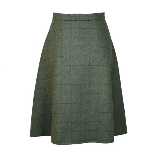 Our Amalia skirt - Green/Green Colour option front view