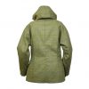 Amber jacket green/blue back hood up